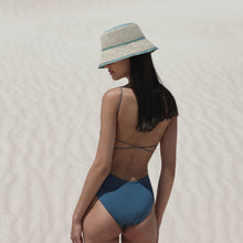 Load image into Gallery viewer, Lila Bucket Hat - Pale Blue &amp; Sand
